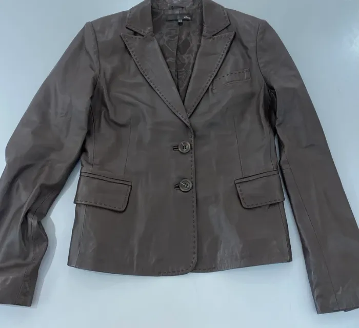 Veste en cuir véritable - photo numéro 3