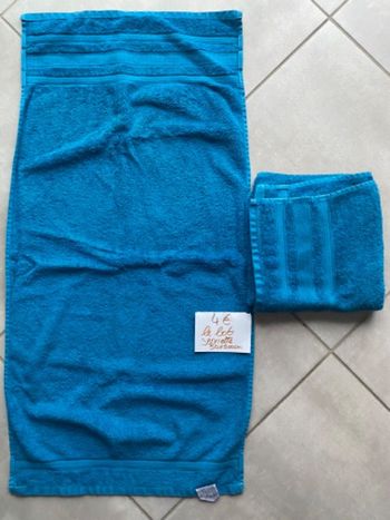 Lot deux serviettes turquoise