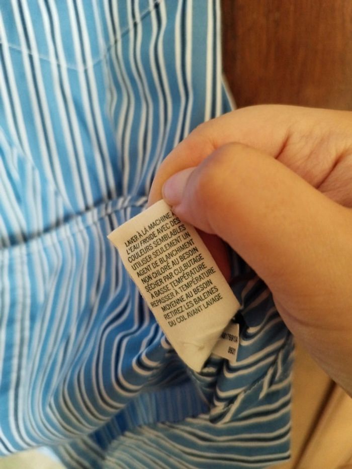 Chemise bleu rayures American Eagle S/36 vintage - photo numéro 13