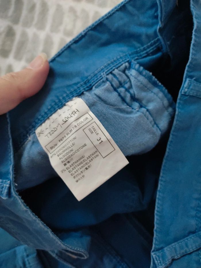 Pantalon jeans slim skinny stretch bleu Teddy Smith taille 40 - photo numéro 6