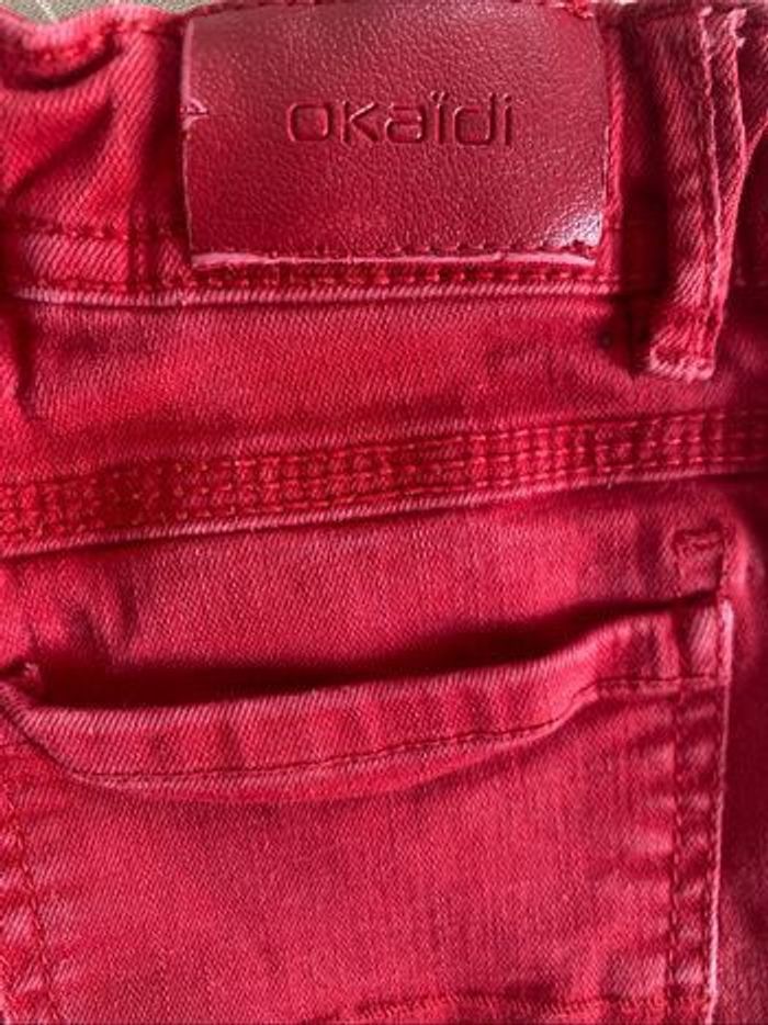 Jeans rouge slim 4 ans Okaidi - photo numéro 5