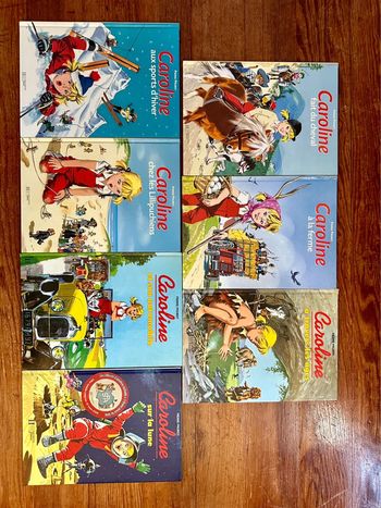 Lot de 7 livres Caroline très bon état albums bd collection Pierre Probst