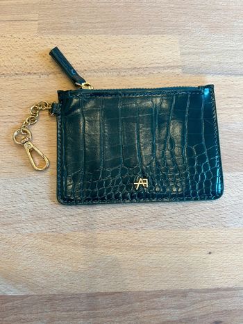 Porte monnaie Anna field croco bleu