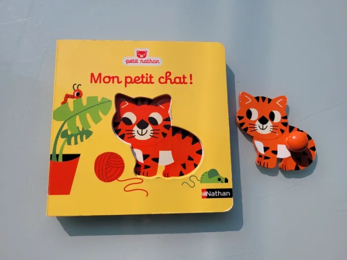 Livre à encastrement avec chat en bois 🐱 Mon petit chat !🐱 Petit Nathan - photo numéro 2