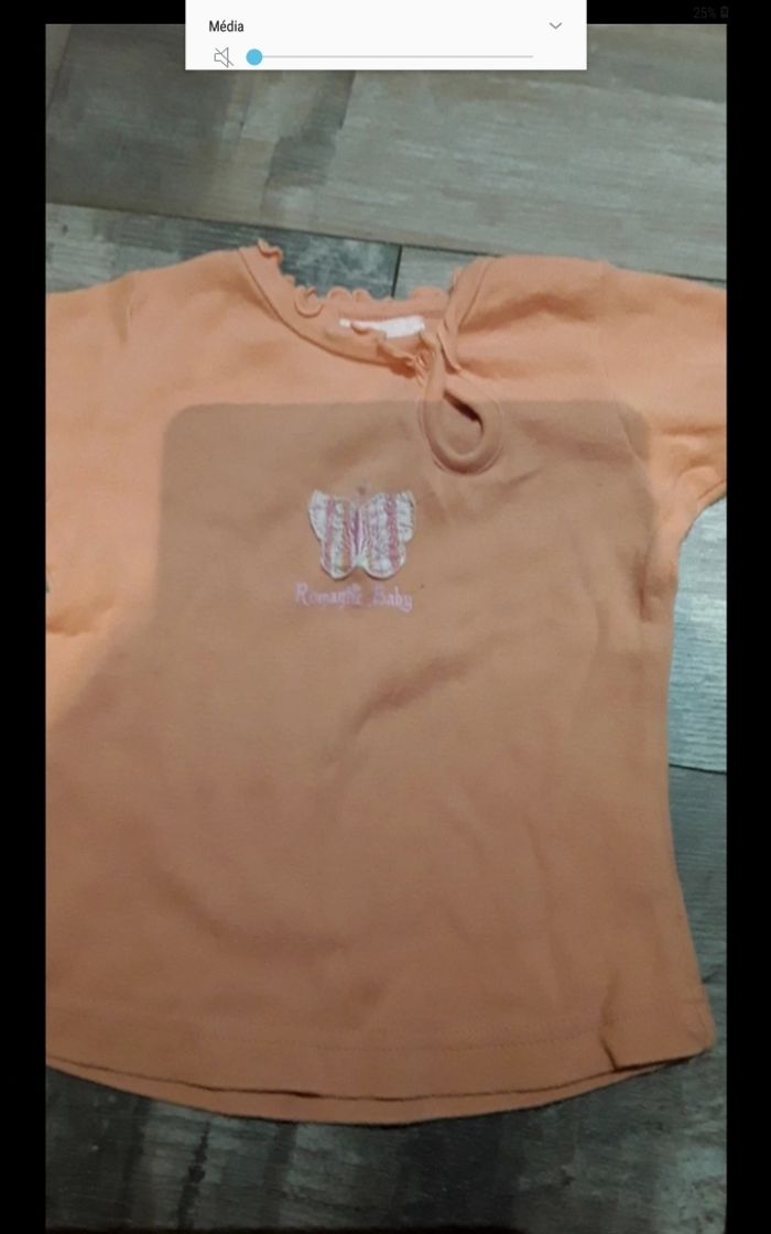 Tee shirt manche longue dessin papillon - photo numéro 2