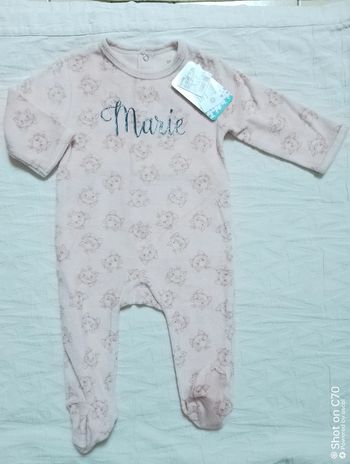 Disney pyjama velours Marie Aristochats 9 mois