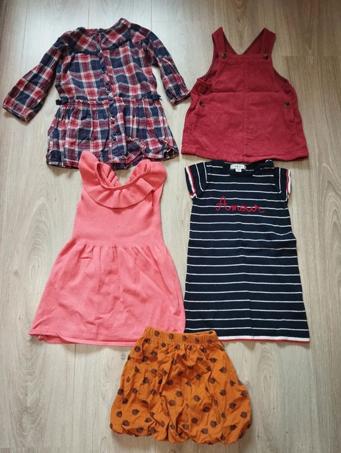 Lot robes jupe 24 mois automne hiver