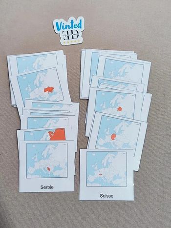 48 cartes de nomenclature des pays d'Europe