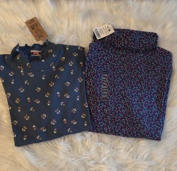 (Neufs non portés) 🤩🥰 teeshirts ml col montants 12 ans fille 🥰🤩