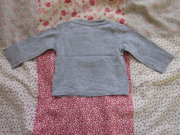T-Shirt manches longues gris 3 mois - photo numéro 2