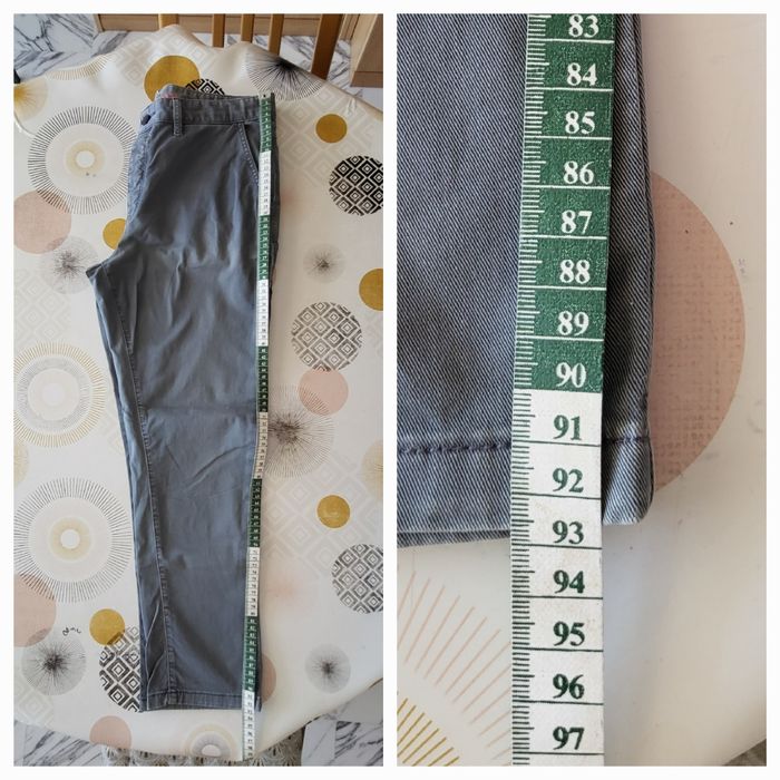 Zadig & Voltaire Pantalon T40-Gris délavé-Taille Haute& Coupe légèrement Slim en BE - photo numéro 7