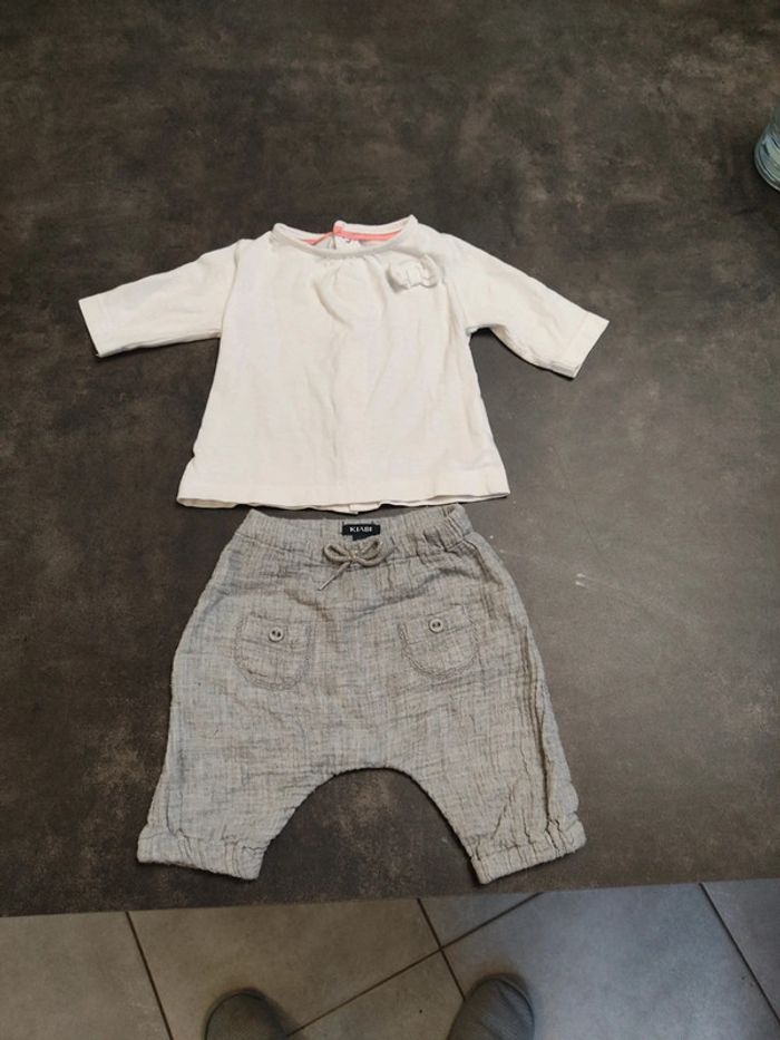 Ensemble 1 mois pantalon et t-shirt manches longues - photo numéro 4