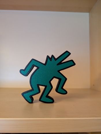Bibelot mini enseigne statuette Keith Haring crocodile