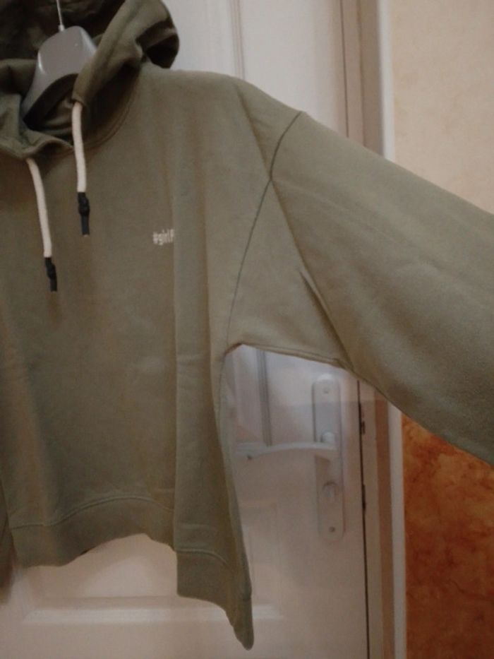 Sweat à capuche vert olive "girl PWR" T.S/36- Fashion Prívate Company - photo numéro 10