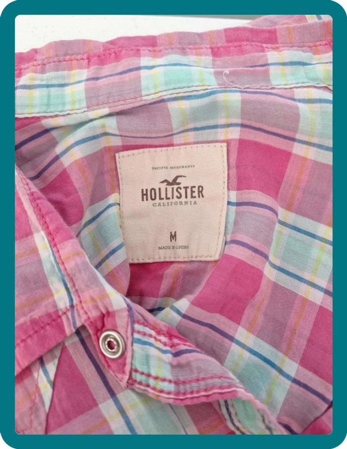 Chemise à carreaux Hollister M - photo numéro 5