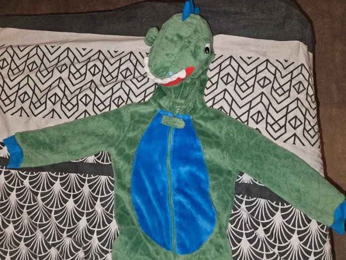 Combinaison pyjama dinosaure 4-5 ans (110 cm) - photo numéro 3