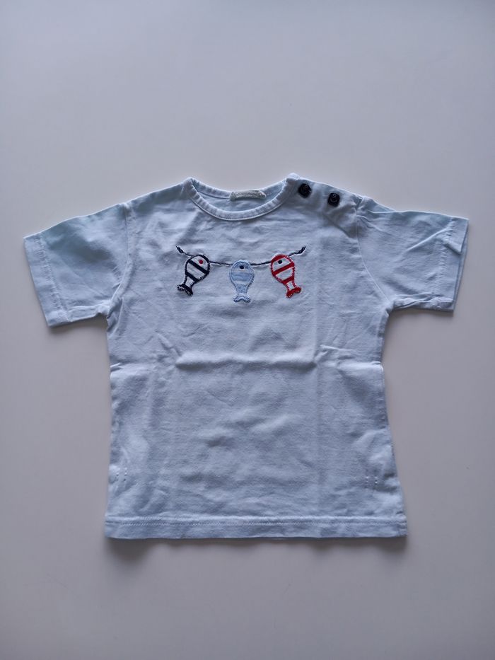 Tee-shirt poissons printemps été