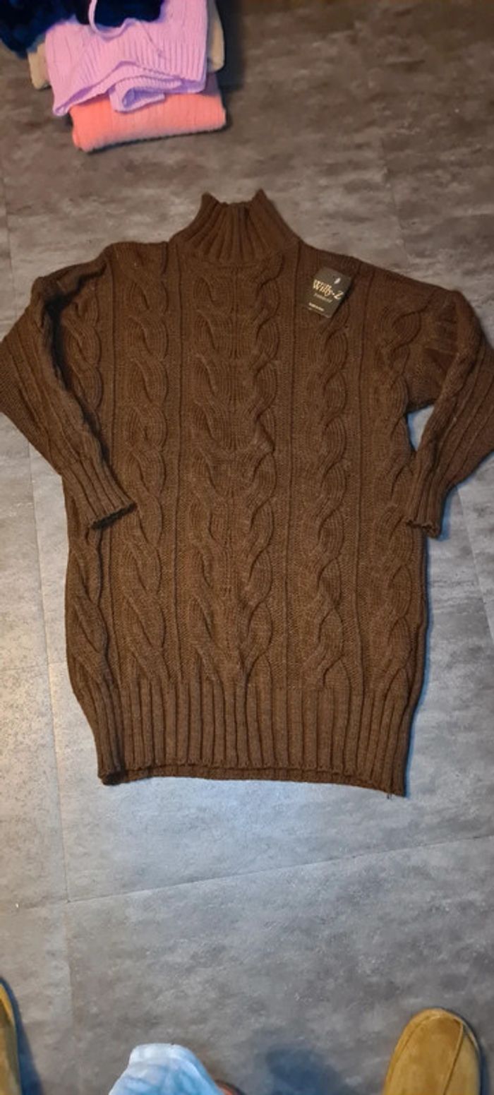 Robe pull chocolat