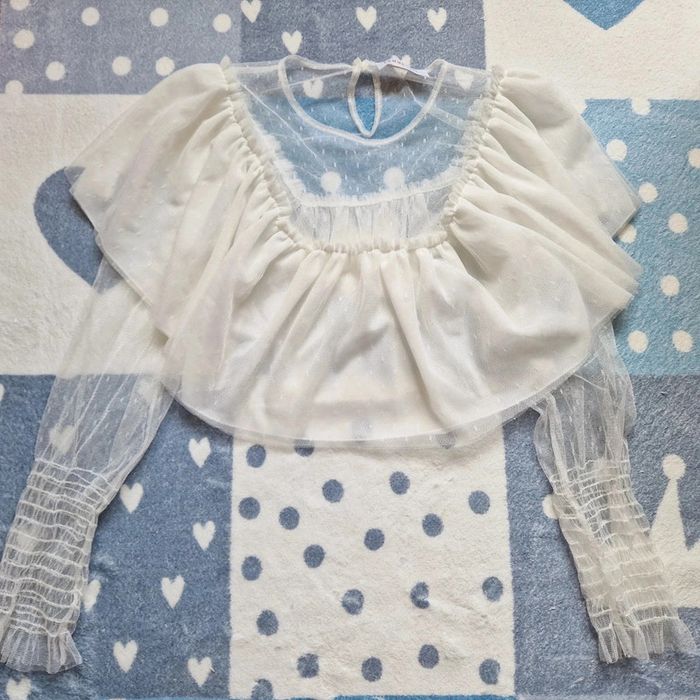 Crop top femme en tulle