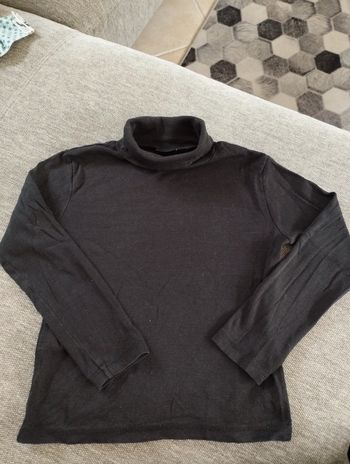 Sous pull col roulé Kiabi noir 8 ans
