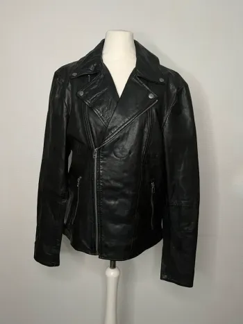 Veste en cuir noire Goosecraft  taille S, Neuve avec étiquette