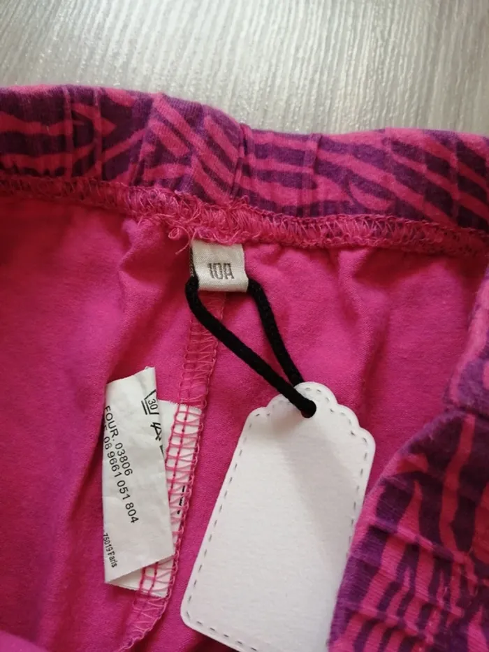 Legging rose et violet motifs zèbre / sans marque / (10ans) - photo numéro 2