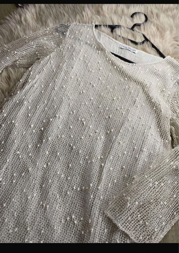 Haut blanc / crème avec détail Carla Giannini Taille M / 38