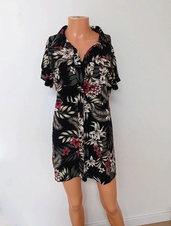 Robe chemise courte fleurie 36