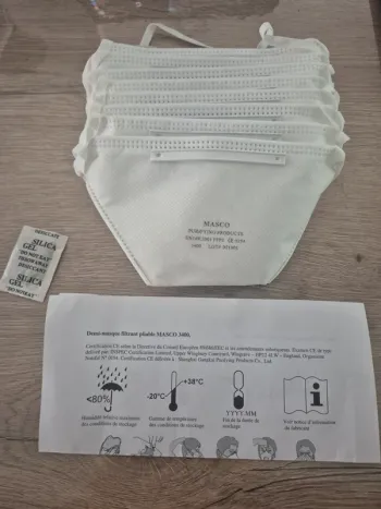 8 Demi-Masques Filtrants Pliables Masco 3400