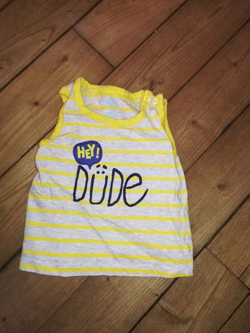 Débardeur Tex Bii "Hey Dude" 12 mois 1€