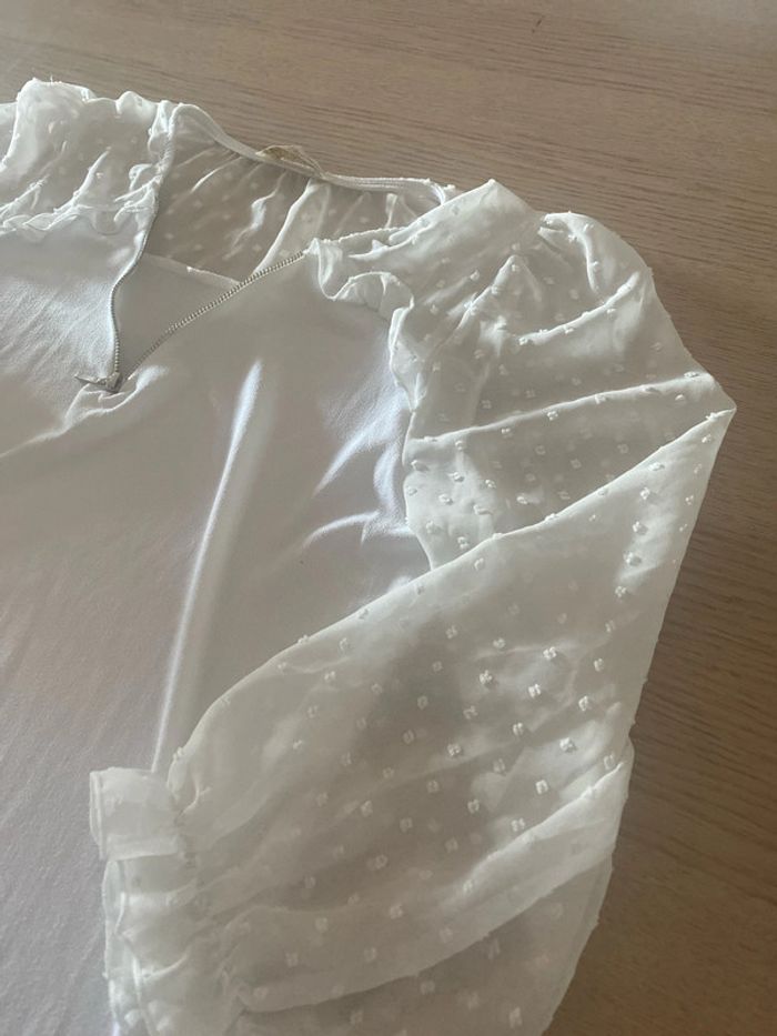 Blouse blanche plumetis taille M Camille de Paris - photo numéro 2