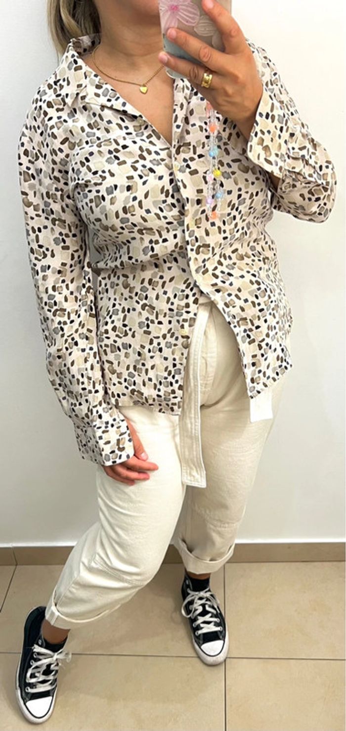 Chemise En Soie Imprimée Taille 36-38 - photo numéro 5
