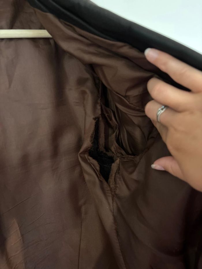 Veste en cuir noire Vintage Aqua Leather taille M/38 - photo numéro 9