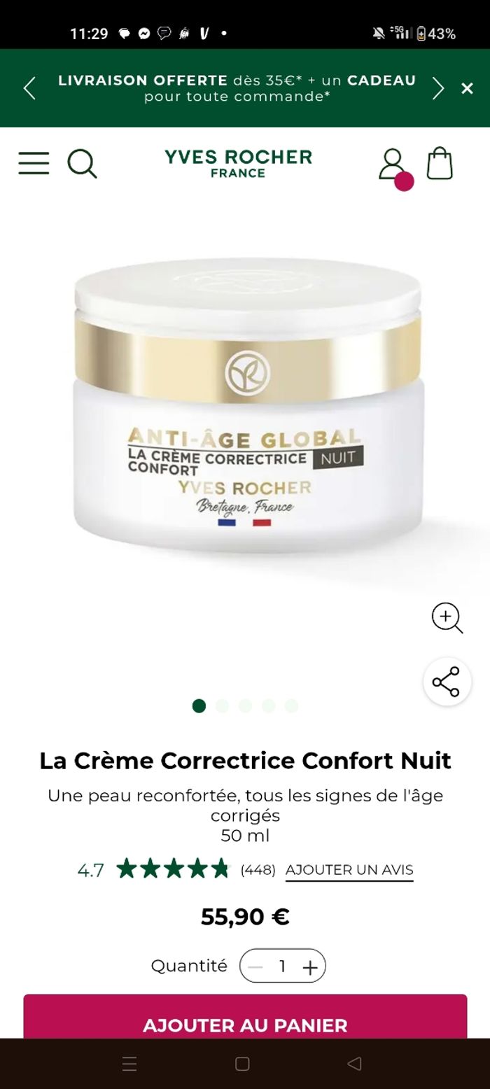 Crème de nuit anti âge Yves Rocher - photo numéro 3