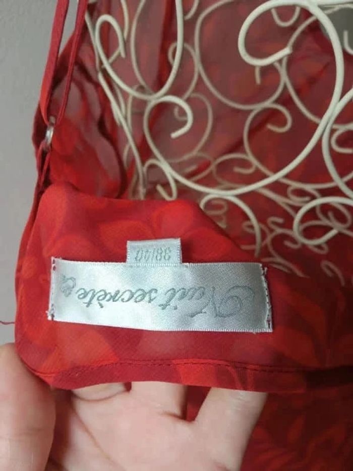Robe de nuit sexy transparente rouge 38 40 Nuit secrète - photo numéro 6