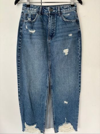Jupe longue en Jean déchiré