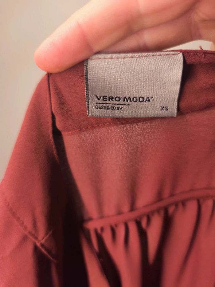 Chemise Vero Moda Femme Taille XS Bordeaux - photo numéro 5