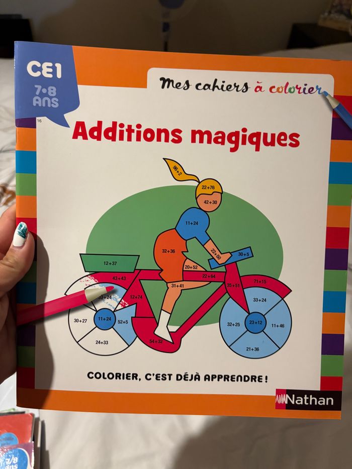 Fichier coloriage additions magiques ce1 7/8 ans neuf Nathan