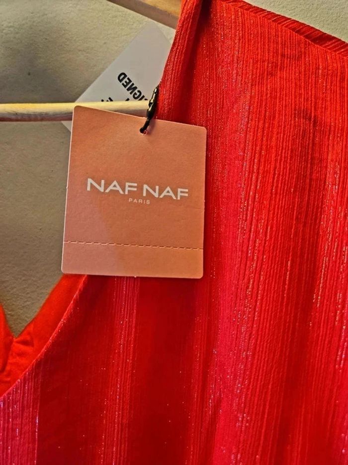 Robe rouge détails dorés Naf Naf - photo numéro 5