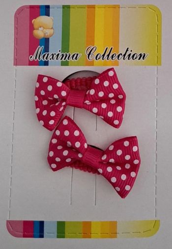 Lot de 2 minis chouchou fillettes avec un nœud papillon