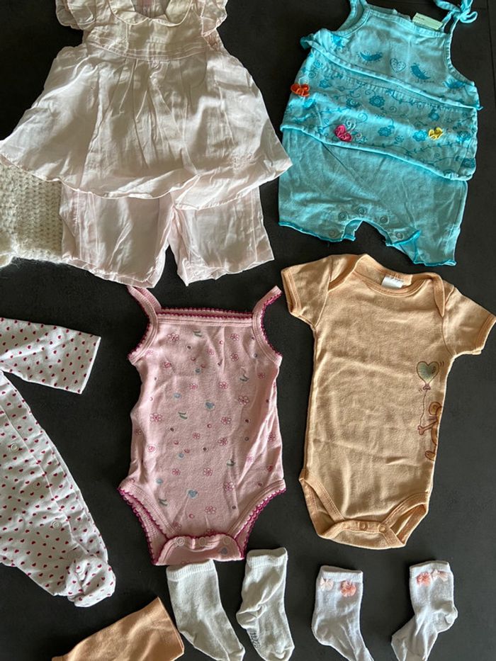Lot de vêtements été fille 1-3 mois - photo numéro 3