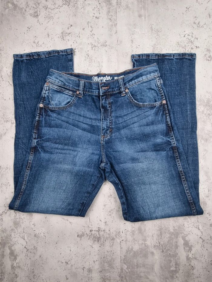 Jeans Wrangler bleu 32x34 ● (mesures en photos) - photo numéro 2