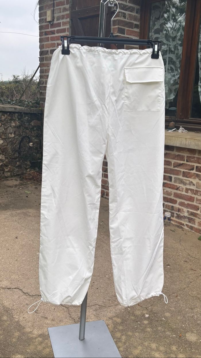 👖 Pantalon parachute cargo blanc à cordons – T36 (S) – Fashion Sexy Lounge - photo numéro 8