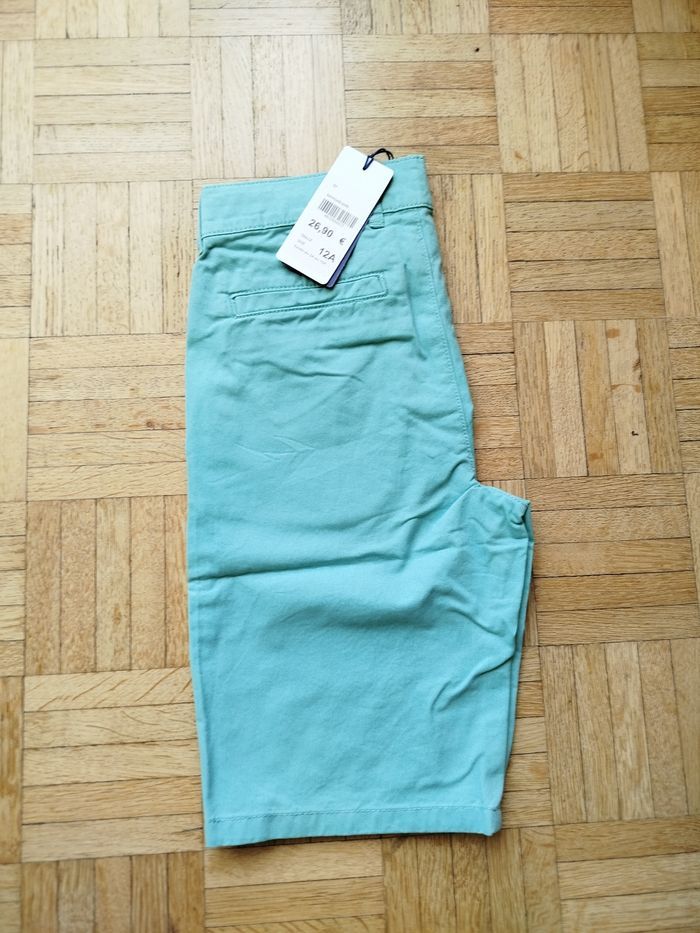 Short vert garçon 12 ans Cyrillus neuf - photo numéro 2