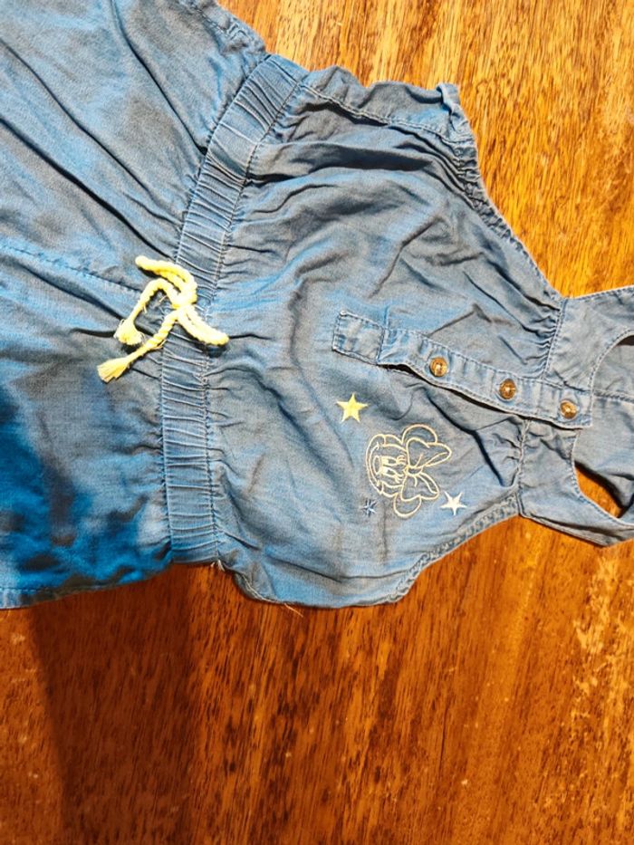 Combi short couleur jean Minnie taille 3 ans - photo numéro 2