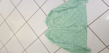 Chemisier à pois vert menthe
