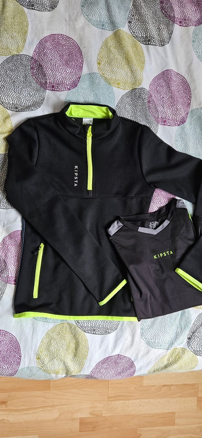 Lot 8 ans maillot + sweat football Kipsta - photo numéro 2