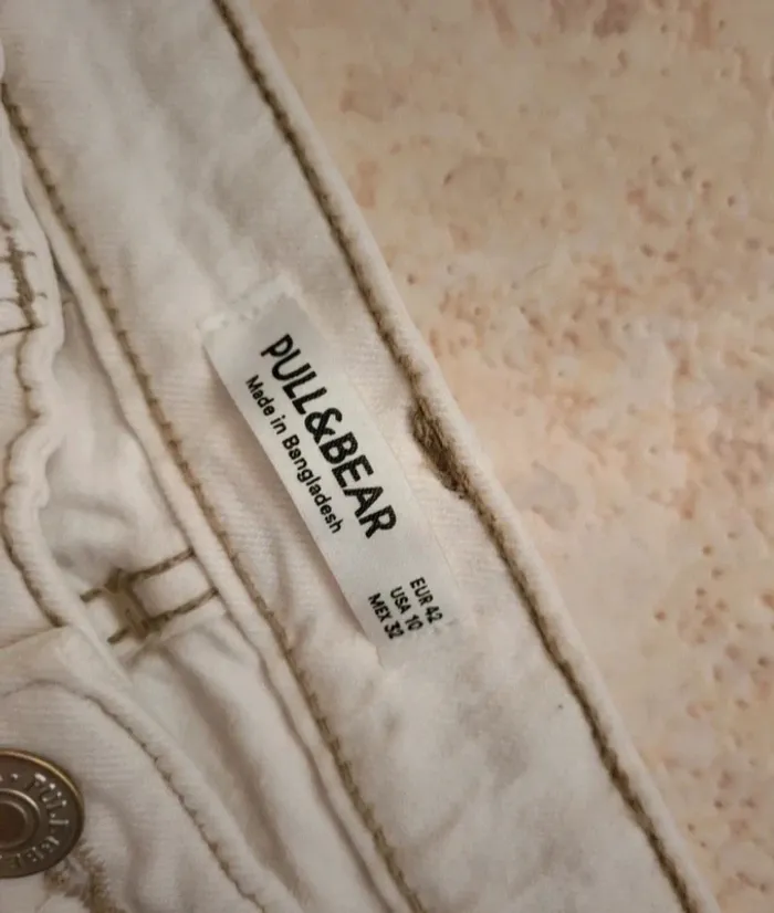 Jean blanc droit - photo numéro 3