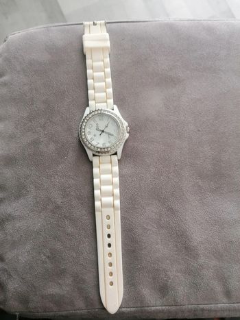 Montre blanche strass 📿