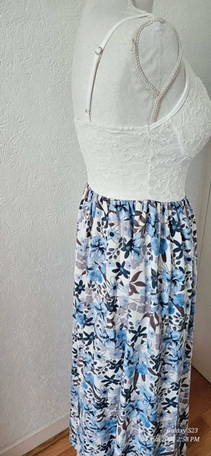 Robe longue combishort buste en dentelle - photo numéro 3